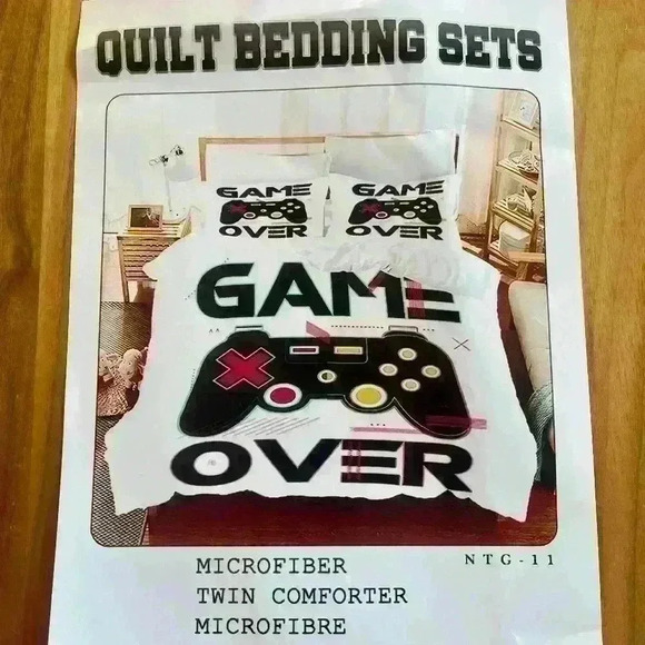 BRAND  NEW Gamer comforter 3 pieces set - Picture 1 of 5